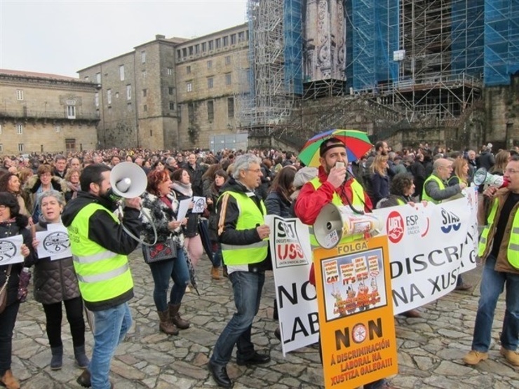 Protesta dos empregados públicos do sector da xustiza