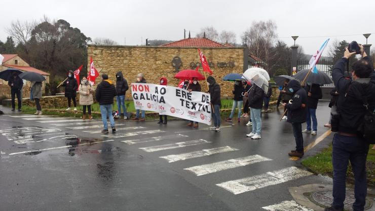 Protesta de traballadores de Galicia Téxtil / Europa Press
