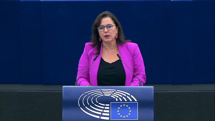 A eurodeputada do BNG, Ana Miranda, na Eurocámara. BNG / Europa Press