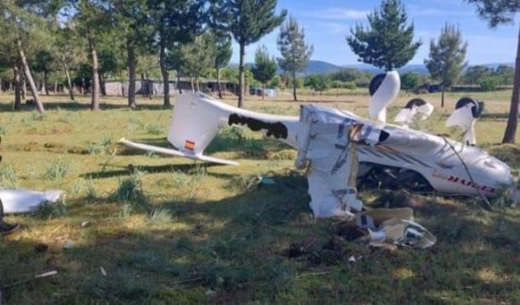 Accidente dun ultralixeiro ou avioneta en Monforte / EP