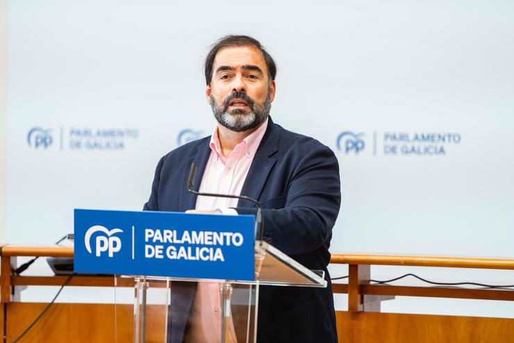 O portavoz parlamentario do PP de Galicia, Alberto Pazos Couñago 
