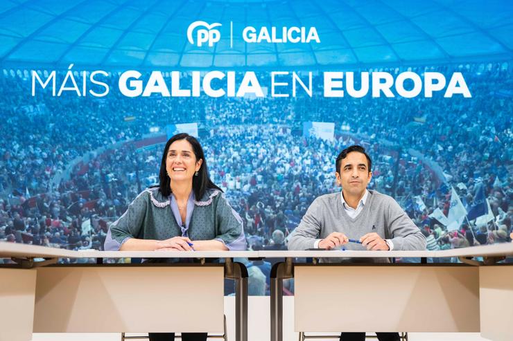 A secretaria xeral do PPdeG, Paula Prado, e o alcalde de Ferrol, José Manuel Rey Varela. PPDEG / Europa Press