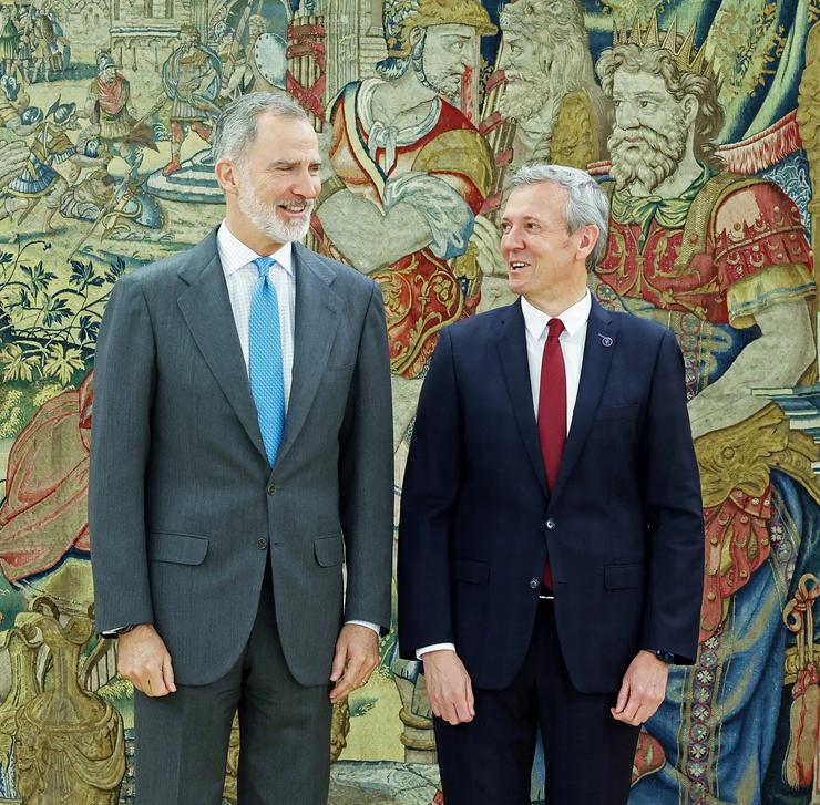O Rei Felipe posa xunto ao presidente da Xunta de Galicia, Alfonso Rueda. Marta Fernández Xara - Europa Press 