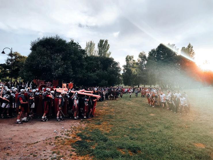 Momento da batalla final entre o pobo romano e o castrexo