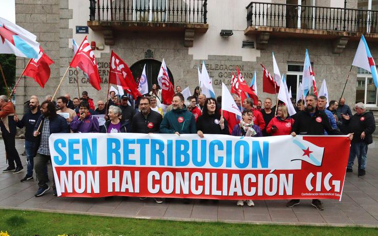 Concentración de delegados e delegadas da CIG. CIG / Europa Press