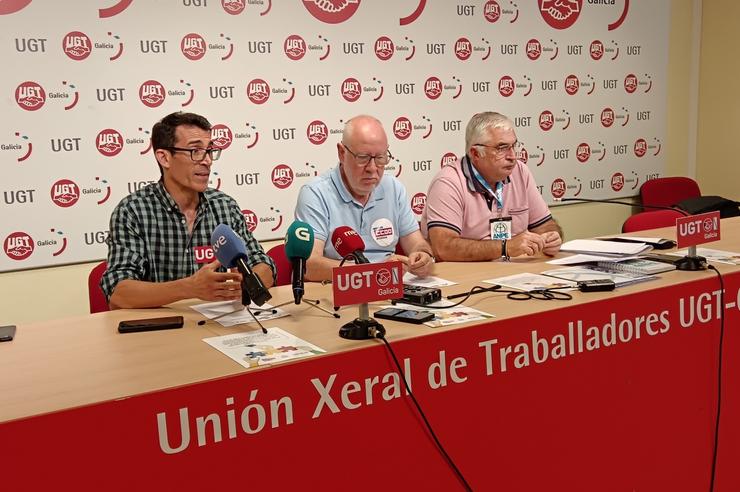 Rolda de prensa de UXT, CCOO e ANPE.. UXT / Europa Press