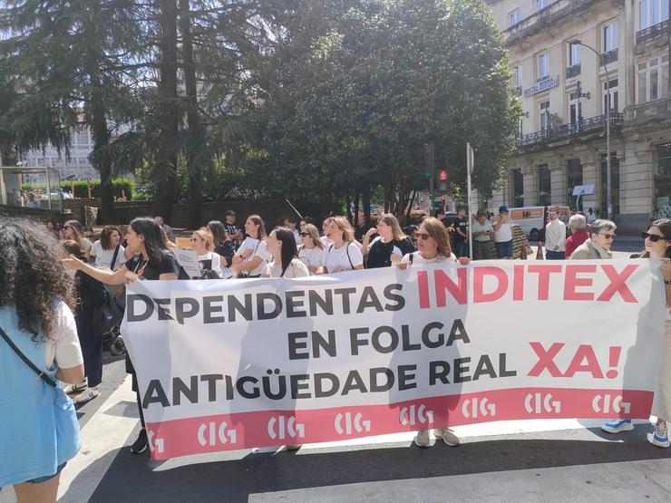Protesta de traballadoras de tendas de Inditex na provincia da Coruña / Europa Press