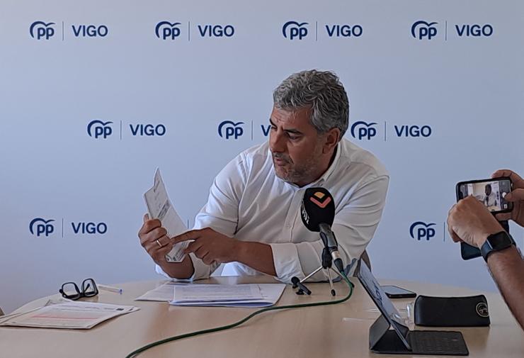O portavoz municipal do PP en Vigo, Miguel Martín, denuncia a perda de fondos europeos polo "pasotismo" do goberno municipal / PP DE VIGO