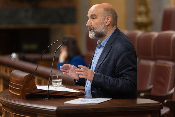 O deputado do BNG no Congreso Néstor Rego intervén durante un pleno no Congreso dos Deputados, a 20 de xuño de 2024, en Madrid / Eduardo Parra - Arquivo