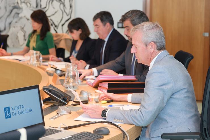 O presidente da Xunta, Alfonso Rueda, preside a reunión do Consello do 8 de xullo de 2024.. XUNTA / Europa Press