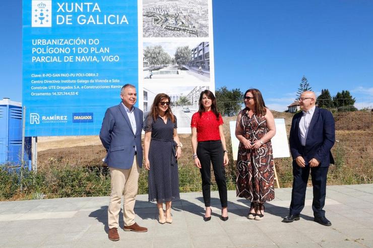 Visita da conselleira María Martínez Allegue ás obras de urbanización de Navia, en Vigo, o 5 de xullo de 2024 / XUNTA DE GALICIA