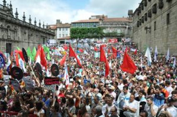 A Quintana durante a manifestación do BNG o 25 de Xullo de 2011