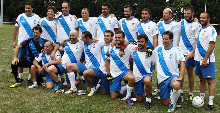 Plantel da selección galega de fútbol gaélico.