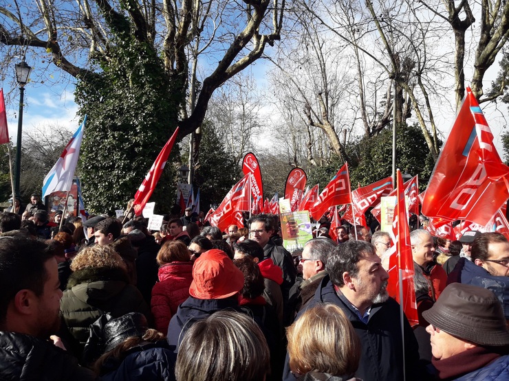 Manifestación contra a reforma sanitaria en Santiago 