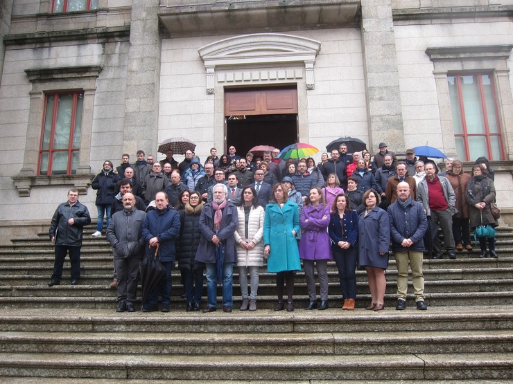 Concentración 8 de marzo no Parlamento de Galicia 