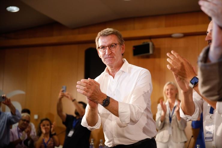 O presidente do Parido Popular, Alberto Nuñez Feijoo 