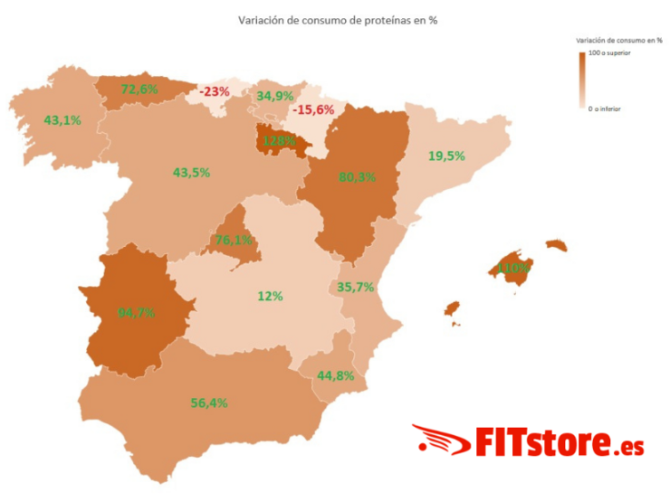 Mapa consumo de proteínas