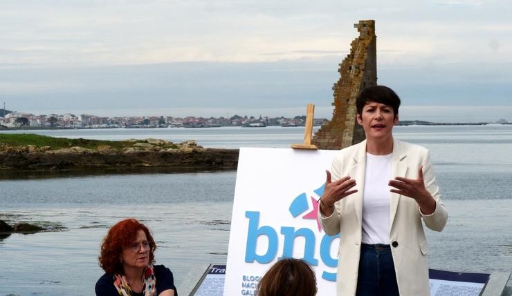 A líder do BNG, Ana Pontón, nun acto en Cambados (Pontevedra). BNG 