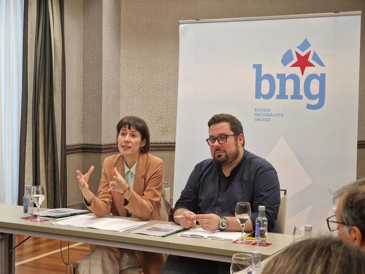 Ana Pontón e Xabier Pérez Igrexas este luns en Vigo 