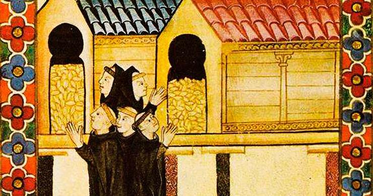 Hórreos representados nas Cantigas de Santa María de Afonso X O Sabio, no século XIII 