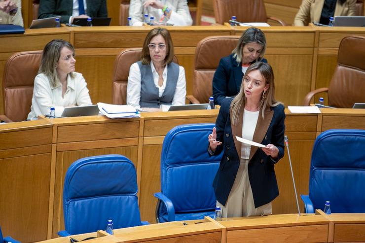 A conselleira de Política Social, Fabiola García, comparece na Cámara 