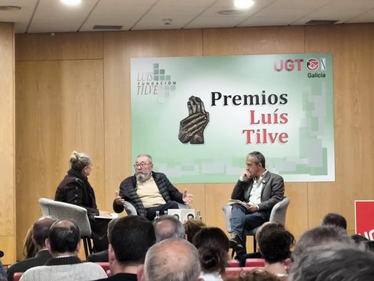 O ex secretario xeral de UXT, Cándido Méndez, presenta o seu novo libro 'Por unha nova conciencia social: Pasado, presente e futuro do emprego en España'. 