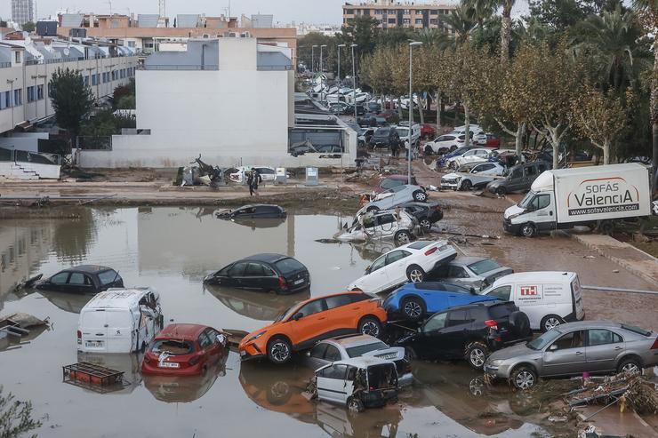 Efectos da DANA no municipio de Alfafar, a 30 de outubro de 2024, en Valencia 