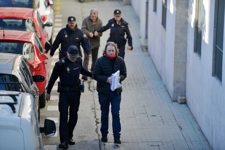 Sito Miñanco, na súa entrada á Audiencia Provincial de Pontevedra para a celebración dos seus respectivos xuízos 