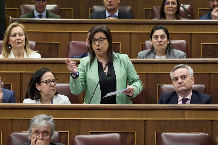 Arquivo - A deputada do PP Ana Belén Vázquez intervén durante unha sesión de control ao Goberno.. Jesús Hellín - Europa Press - Arquivo 