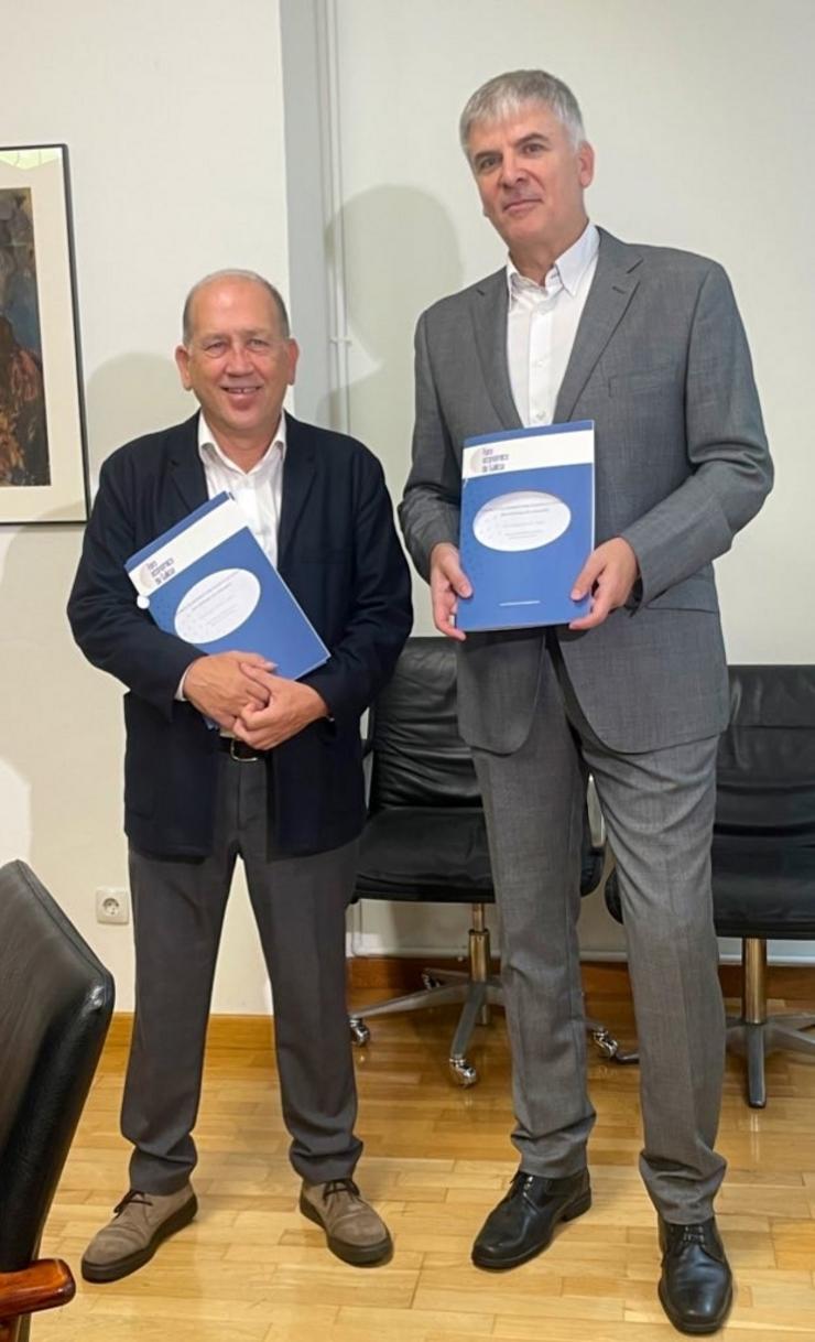 Xaquín Fernández Leiceaga e Santiago Lago. FORO ECONÓMICO DE GALICIA 