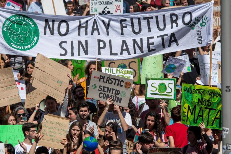 Protesta sobre a inacción dos Gobernos ante o cambio climático 