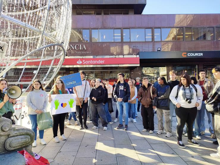 Concentración de estudantes en Vigo, con motivo da folga convocada en apoio aos afectados pola DANA. / Europa Press