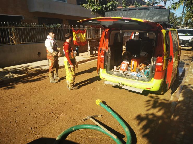 Bombeiros de Santiago en Valencia