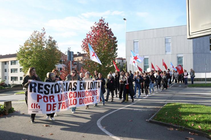 Protesta de traballadoras de residencias da terceira idade. CIG