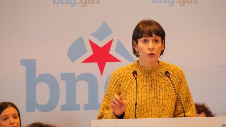 A portavoz nacional do BNG, Ana Pontón, nunha intervención no Consello Nacional.. BNG 