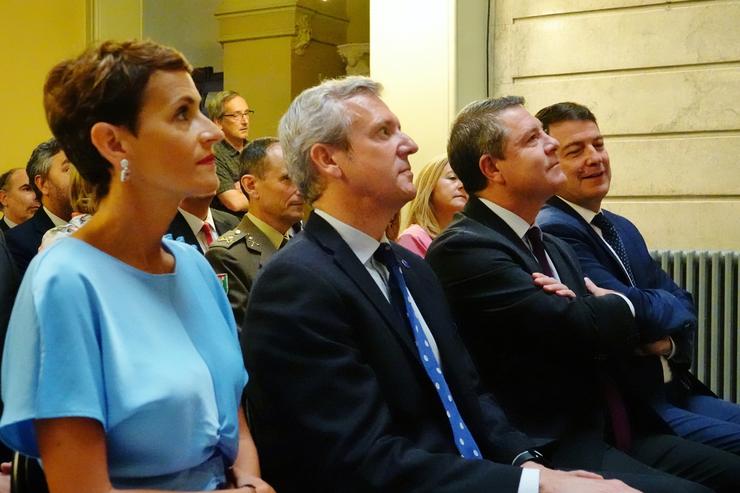 Arquivo - (I-D) A presidenta de Navarra, María Chivite; o presidente da Xunta de Galicia, Alfonso Rueda; o xefe do Executivo de Castela-A Mancha, Emiliano García-Page, e o presidente da Xunta de Castela e León, Alfonso Fernández Mañueco,.. Xuan Cueto - Europa Press - Arquivo 