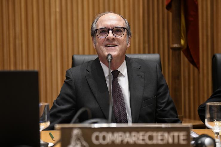 O Defensor do Pobo, Ángel Gabilondo, comparece durante a Comisión Mixta de Relacións co Defensor do Pobo, no Congreso dos Deputados /  Sánchez - Europa Press 