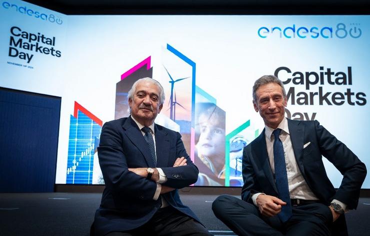 José Bogas, conselleiro delegado de Endesa (esq) e Marco Palermo, director xeneral económico-financeiro. ENDESA 