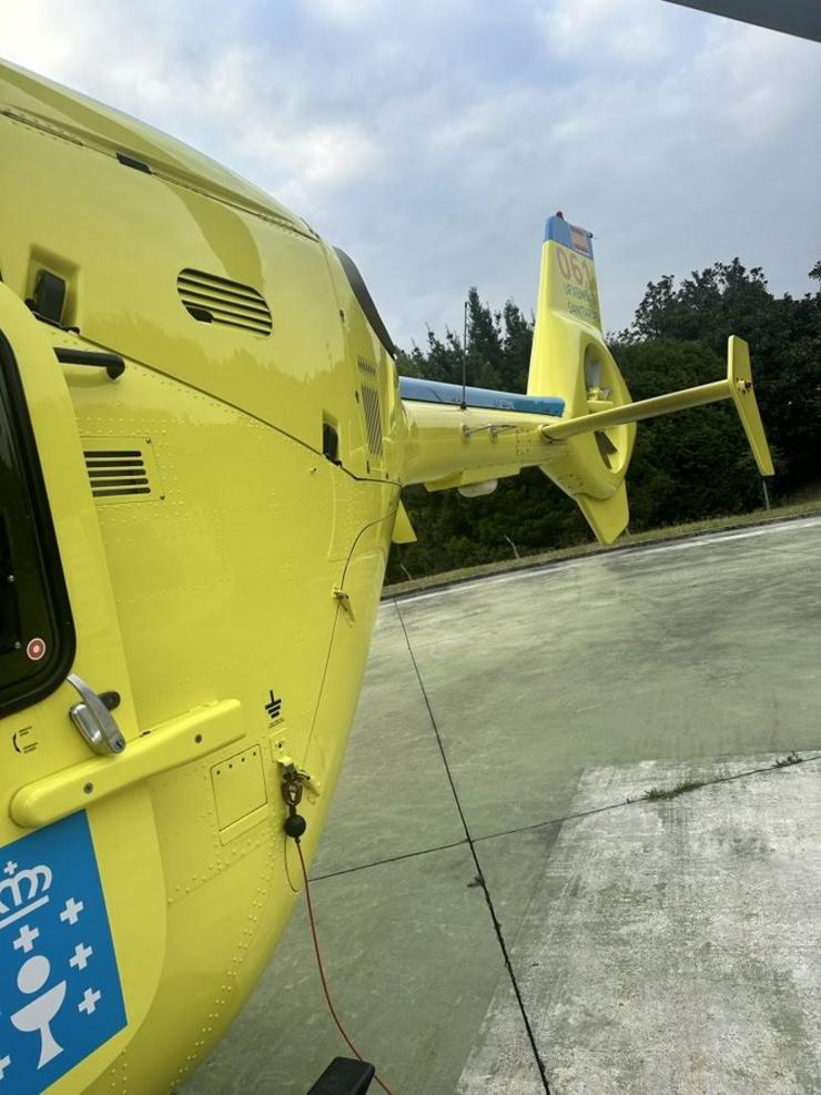 Helicóptero medicalizado con base en Santiago 