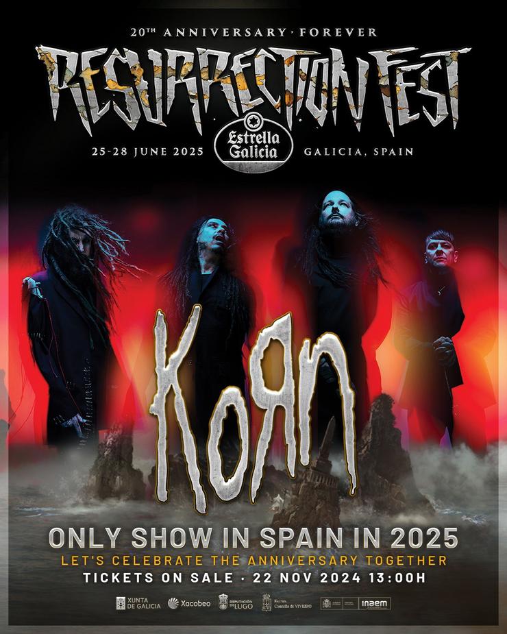 Cartel de Korn no Resurrection Fest 2025 / RESURRECTION FEST