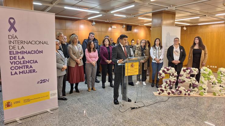 O delegado do Goberno en Galicia, Pedro Blanco, preside o acto institucional con motivo do 25N 