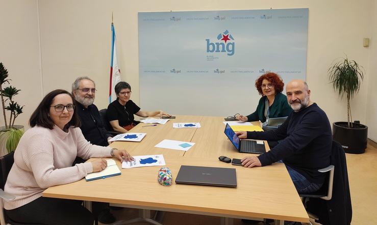 O deputado do BNG no Congreso, Néstor Rego, reúnese con representantes de CIG-Saúde.. BNG 