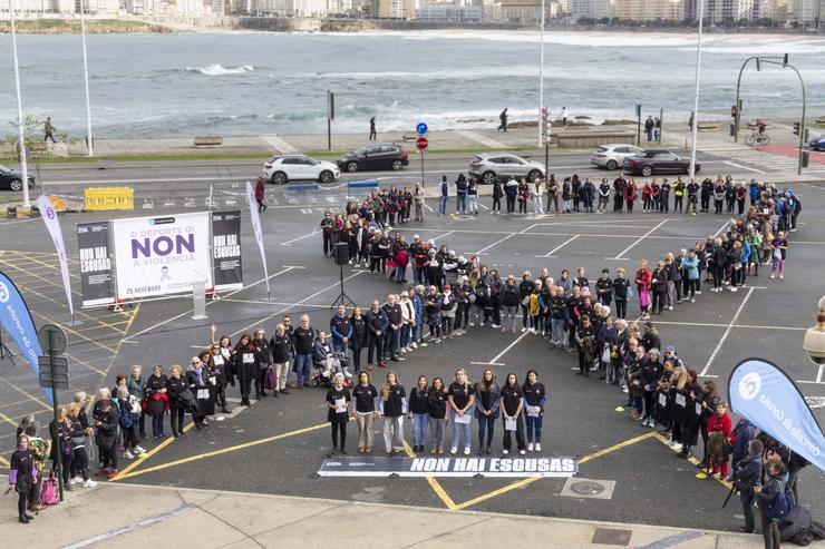 Acto conmemorativo na Coruña polo 25N. CONCELLO DA CORUÑA