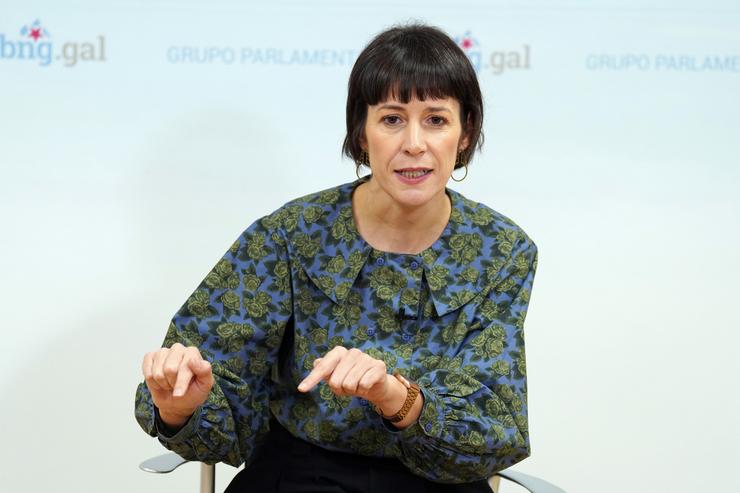 A portavoz nacional do BNG, Ana Pontón, nunha entrevista concedida a Europa Press. ÁLVARO BALLESTEROS / EUROPA PRESS / Europa Press