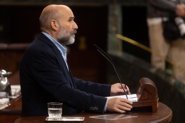 O deputado de BNG, Néstor Rego, intervén durante unha sesión plenaria no Congreso dos Deputados, a 21 de novembro de 2024, en Madrid.. Eduardo Parra - Europa Press 