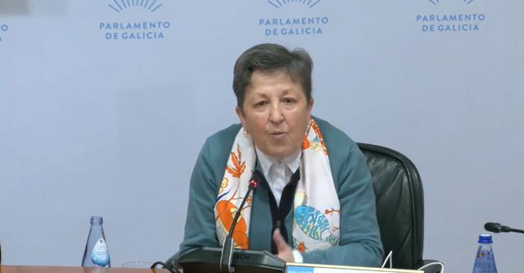 A exconselleira de Sanidade Pilar Farjas na comisión de investigación dos contratos da Xunta.. PARLAMENTO DE GALICIA 