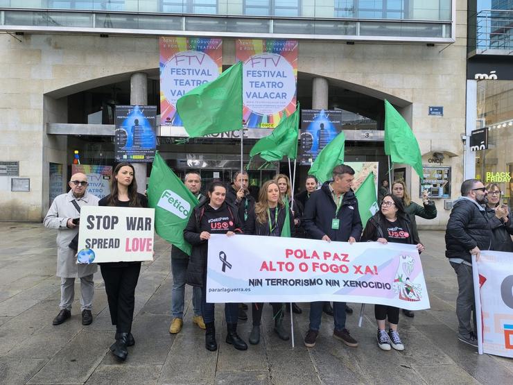 Organizacións sociais, políticas e sindicais denuncian en Galicia "o xenocidio" da poboación gazatí / ALTO AO LUME EN GAZA