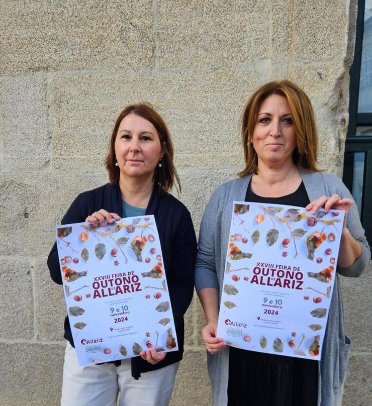 María López e Cristina Cid na presentación da XXVIII Feira de Outono de Allariz. Foto: Comunicación Concello de Allariz.