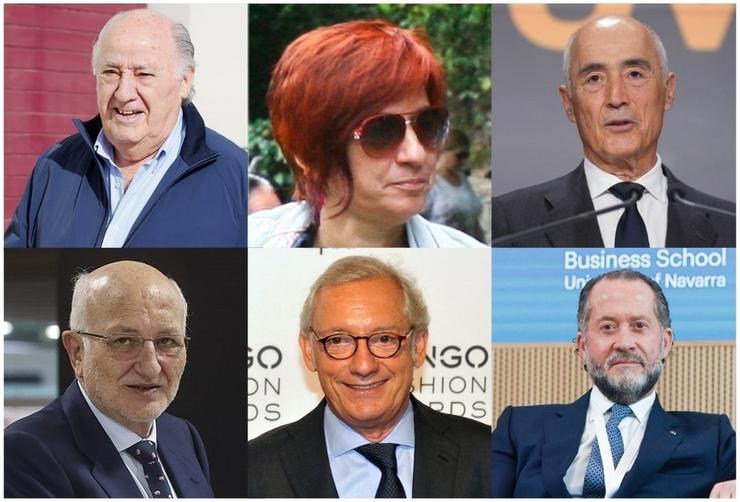 Amancio Ortega e a súa filla Sandra, Rafael do Piñeiro, Juan Roig Alfonso e Isak Andik sitúanse como o cinco grandes fortunas españolas, segundo o ranking da lista de 'Os 100 españois máis ricos' de Forbes España 