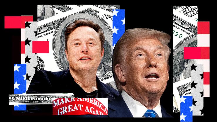 Elon Musk e Donald Trump, exemplos da sociedade capitalista 